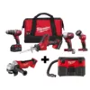 Milwaukee M18 18-Volt Lithium-Ion Cordless Combo Tool Kit (4-Tool) with M18 4-1/2 in. Cut-Off/Grinder and Wet/Dry Vacuum