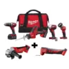 Milwaukee M18 18-Volt Lithium-Ion Cordless Combo Tool Kit (4-Tool) w/ 4-1/2 in. Cut-Off/Grinder and Multi-Tool