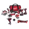 Milwaukee M18 18-Volt Lithium-Ion Cordless Combo Tool Kit (6-Tool) w/ 3/8 in. Impact Wrench and Oscillating Multi Tool