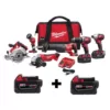 Milwaukee M18 18-Volt Lithium-Ion Cordless Combo Tool Kit (6-Tool) w/ Two Additional 5.0 Ah Batteries