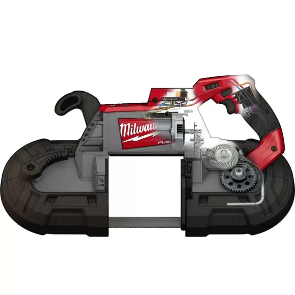 Milwaukee M18 FUEL 18-Volt Lithium-Ion Brushless Cordless 1-1/8 in. SDS-Plus Rotary Hammer and Bandsaw (2-Tool)