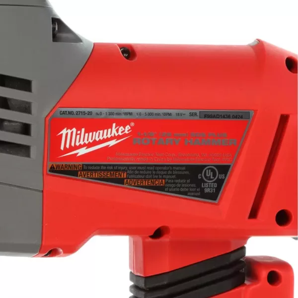 Milwaukee M18 FUEL 18-Volt Lithium-Ion Brushless Cordless 1-1/8 in. SDS-Plus Rotary Hammer and Bandsaw (2-Tool)