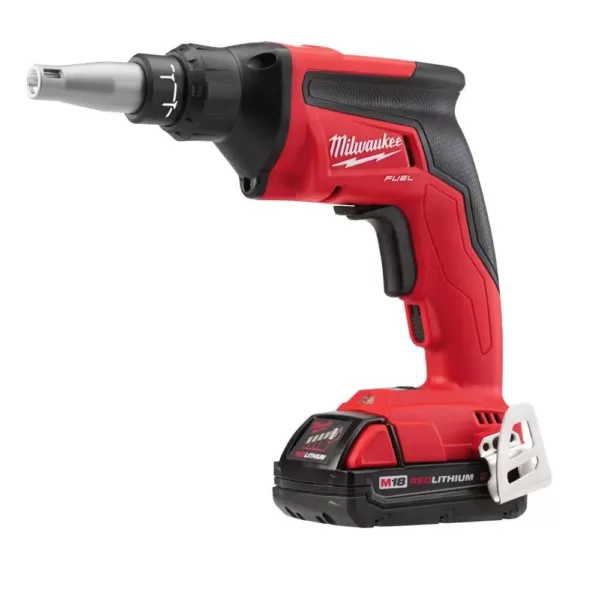 Milwaukee M18 FUEL 18-Volt Lithium-Ion Brushless Cordless Drywall Screw Gun Compact Kit with M18 Cut Out Tool