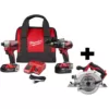 Milwaukee M18 18-Volt Lithium-Ion Brushless Cordless Hammer Drill and Impact Combo Kit with M18 6-1/2 in. Circular Saw