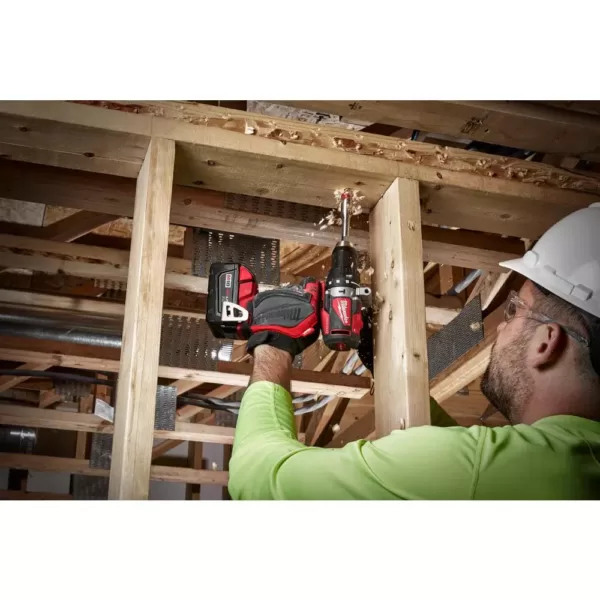 Milwaukee M18 18-Volt Lithium-Ion Brushless Cordless Hammer Drill and Impact Combo Kit with M18 4-1/2 in. Cut-Off/Grinder