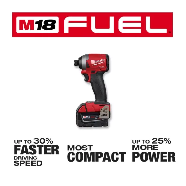 Milwaukee M18 FUEL 18-Volt Lithium-Ion Brushless Hammer Drill/Circular Saw/ Impact Driver Kit with Two 5.0 & Two 6.0 Batteries