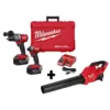 Milwaukee M18 FUEL 18-Volt Lithium-Ion Brushless Cordless Hammer Drill and Impact Driver Combo Kit (2-Tool) with FUEL Blower