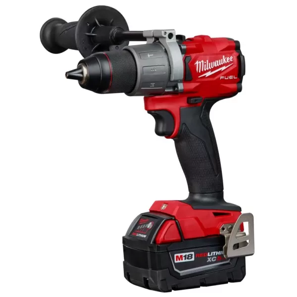 Milwaukee M18 FUEL 18-Volt Lithium-Ion Brushless Cordless Hammer Drill and Impact Driver Combo Kit (2-Tool) w/ 18G Brad Nailer