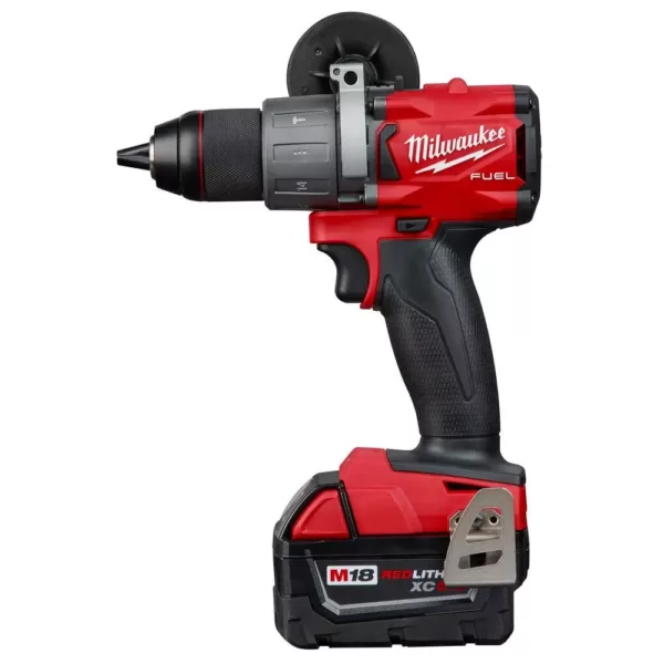 Milwaukee M18 FUEL 18-Volt Lithium-Ion Brushless Cordless Combo Kit (5-Tool) with  M18 FUEL 1/2 in. Impact Wrench