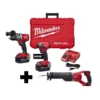 Milwaukee M18 FUEL 18-Volt Lithium-Ion Brushless Cordless Surge Impact and Hammer Drill Combo Kit /W M18 Reciprocating Saw