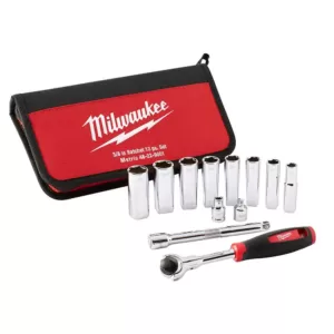 Milwaukee 3/8 in. Drive Metric Socket Set (12-Piece)