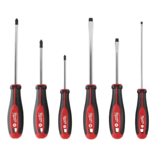 Milwaukee 3/8 in. Drive SAE/Metric Ratchet and Socket Mechanics Tool Set (56 piece) & Screwdriver Set (6 piece)