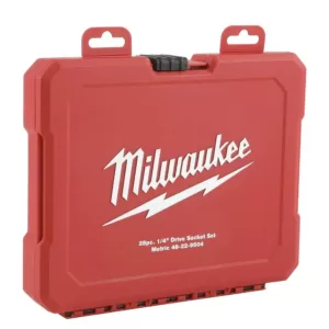 Milwaukee 1/4 in. Drive SAE Ratchet and Socket Mechanics Tool Set (26-Piece)