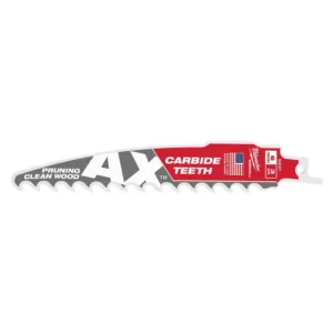 Milwaukee 6 in. 3 TPI Pruning Carbide Teeth Wood Cutting SAWZALL Reciprocating Saw Blade