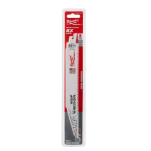 Milwaukee 9 in. 7/11 Teeth per in. WRECKER Demolition Mutli-Material Cutting SAWZALL Reciprocating Saw Blades (5 Pack)