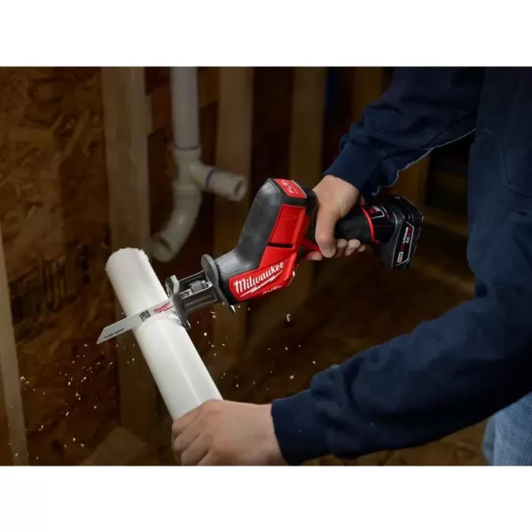 Milwaukee M12 FUEL 12-Volt Lithium-Ion Brushless Cordless HACKZALL Reciprocating Saw Kit w/ Free M12 2.0Ah Compact Battery