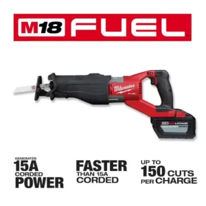 Milwaukee M18 FUEL 18-Volt Lithium-Ion Brushless Cordless SUPER SAWZALL Orbital Reciprocating Saw Kit w/(1) 12.0 Ah Battery