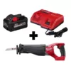 Milwaukee M18 FUEL 18-Volt Lithium-Ion Brushless Cordless SAWZALL Reciprocating Saw with Super Charger and 8.0 Ah Battery