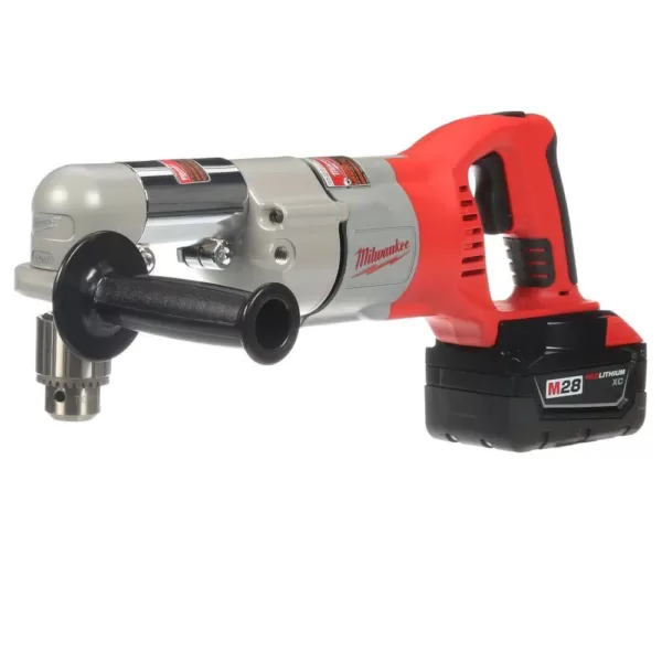 Milwaukee M28 28-Volt Lithium-Ion Cordless 1/2 in. Right Angle Drill w/(1) 3.0Ah Batteries & Charger