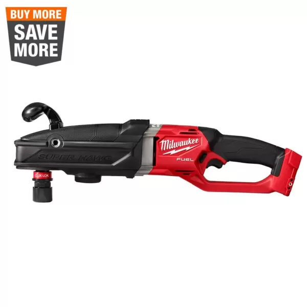 Milwaukee M18 FUEL 18-Volt Lithium-Ion Brushless Cordless GEN 2 SUPER HAWG 7/16 in. Right Angle Drill (Tool-Only)