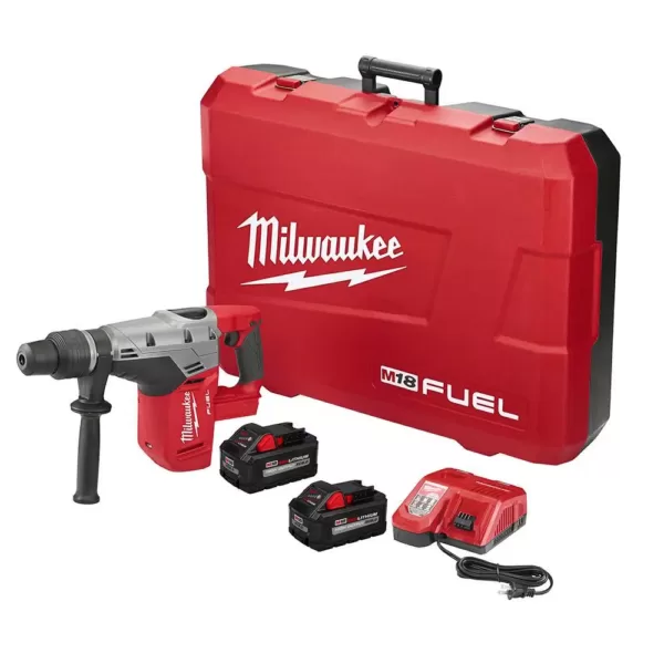 Milwaukee M18 FUEL 18-Volt Lithium-Ion Brushless Cordless 1-9/16 in. SDS-Max Rotary Hammer Kit w/ Two 8.0Ah Batteries & Hard Case