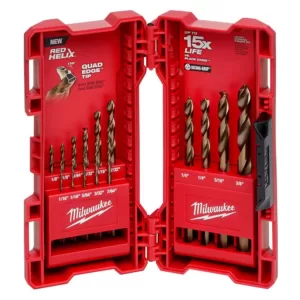 Milwaukee SHOCKWAVE Impact Duty Steel Driver Bit Set with Cobalt Drill Bit Set and Step Bit Set (66-Piece)