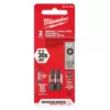 Milwaukee #2 Philips SHOCKWAVE Impact Duty Steel Insert Bit Set (2-Pack)