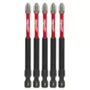 Milwaukee #2 Philips Shockwave 3-1/2 in. Impact Duty Steel Driver Bits (5-Pack)