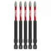 Milwaukee SHOCKWAVE Philips #1 3.5 in. Impact Duty Steel Screwdriver Bit (5-Pack)