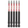 Milwaukee SHOCKWAVE Square #1 3.5 in. Impact Duty Steel Screwdriver Bit (5-Pack)