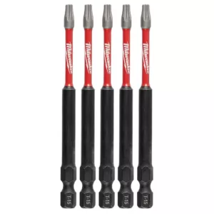 Milwaukee SHOCKWAVE Torx #15 3.5 in. Impact Duty Steel Screwdriver Bit (5-Pack)