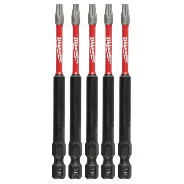 Milwaukee SHOCKWAVE Torx #15 3.5 in. Impact Duty Steel Screwdriver Bit (5-Pack)