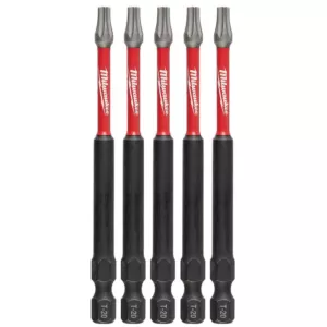 Milwaukee SHOCKWAVE Torx #20 3.5 in. Impact Duty Steel Screwdriver Bit (5-Pack)