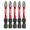 Milwaukee Shockwave #2 Philips  2 in. Impact Duty Steel Power Bit (5-Pack)