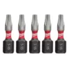 Milwaukee Shockwave Torx #15 1 in. Impact Duty Steel Screwdriver Bit (5-Pack)