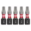 Milwaukee SHOCKWAVE Torx #25 1 in. Impact Duty Steel Screwdriver Bit (5-Pack)