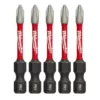 Milwaukee SHOCKWAVE Philips #1 2 in. Impact Duty Steel Screwdriver Bit (5-Pack)