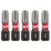 Milwaukee 1 in. #3 Philips Shockwave Impact Duty Steel Insert Bits (5-Pack)