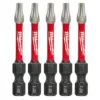 Milwaukee SHOCKWAVE Torx #20 2 in. Impact Duty Steel Screwdriver Bit (5-Pack)