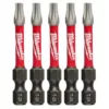 Milwaukee T25 Torx 2 in. Shockwave Impact Duty Steel Power Bits (5-Pack)