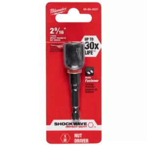 Milwaukee Shockwave 1/2 in. x 2-9/16 in. Steel Magnetic Nut Driver