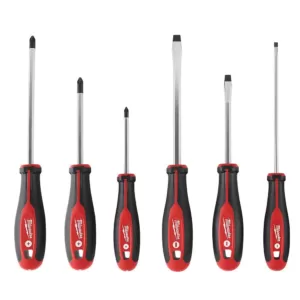 Milwaukee Screwdriver Set (6-Piece) W/ 25 ft. Compact Auto Lock Tape Measure