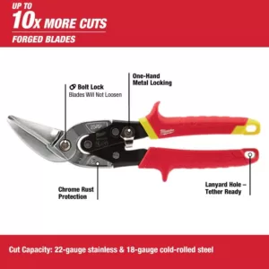 Milwaukee 10 in. Straight-Cut Offset Aviation Snips