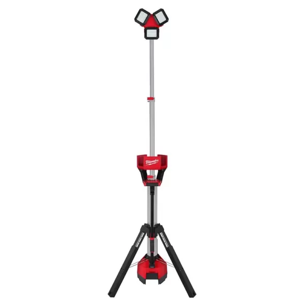 Milwaukee M18 18-Volt Lithium-Ion Cordless 6,000 Lumens Rocket Dual Power Tower Light with Charger (Tool-Only)