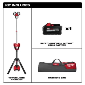 Milwaukee M18 18-Volt Lithium-Ion Cordless ROCKET LED Stand Light/Charger Kit with HIGH OUTPUT 8.0 Ah Battery