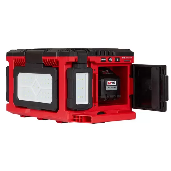 Milwaukee M18 18-Volt Lithium-Ion Cordless PACKOUT 3000 Lumens LED Light with Built-In Charger