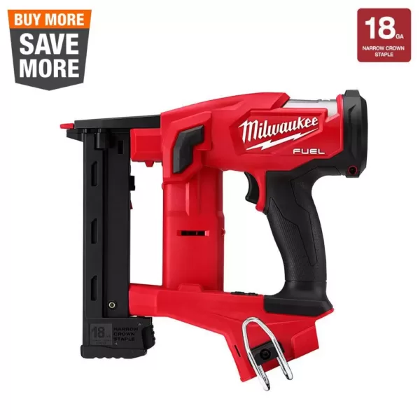 Milwaukee M18 FUEL 18-Volt Lithium-Ion Brushless Cordless 18-Gauge 1/4 in. Narrow Crown Stapler (Tool-Only)