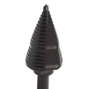 Milwaukee 7/8 in. and 1-1/8 in. #9 Step Black Oxide Drill Bit