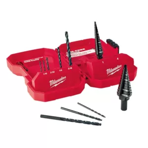 Milwaukee Black Oxide Step Drill Bit Set with Titanium Drill Bit Set (33-Piece)