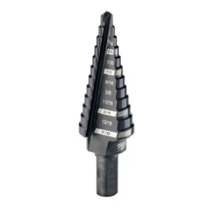 Milwaukee 3/16 in. - 7/8 in. x 1/16 in. #4 Step Drill Bit (2 Pack)